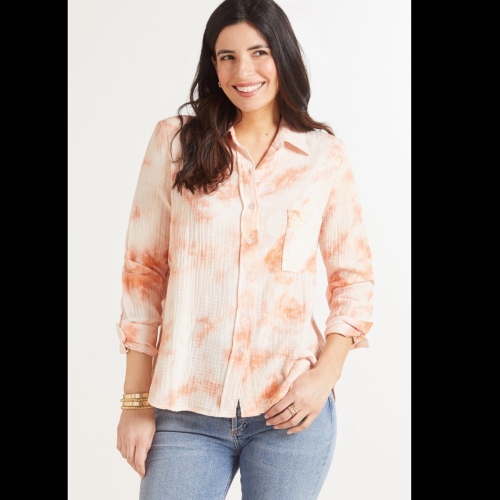 Evereve Roan + Ryan Mason Gauze Button Down